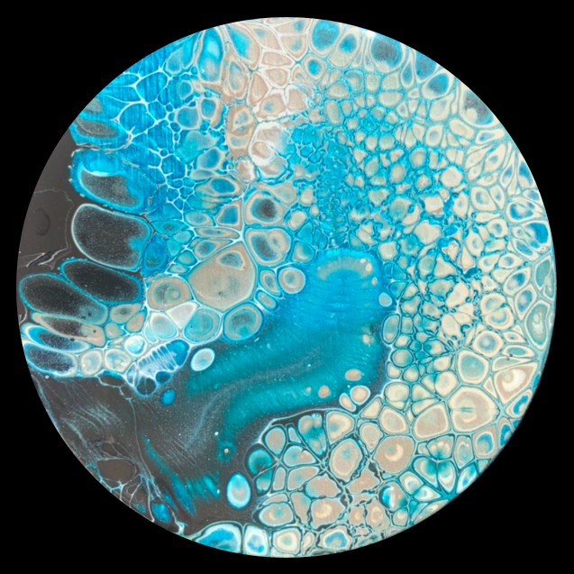 Below the Surface 3 Fluid Art Coaster
