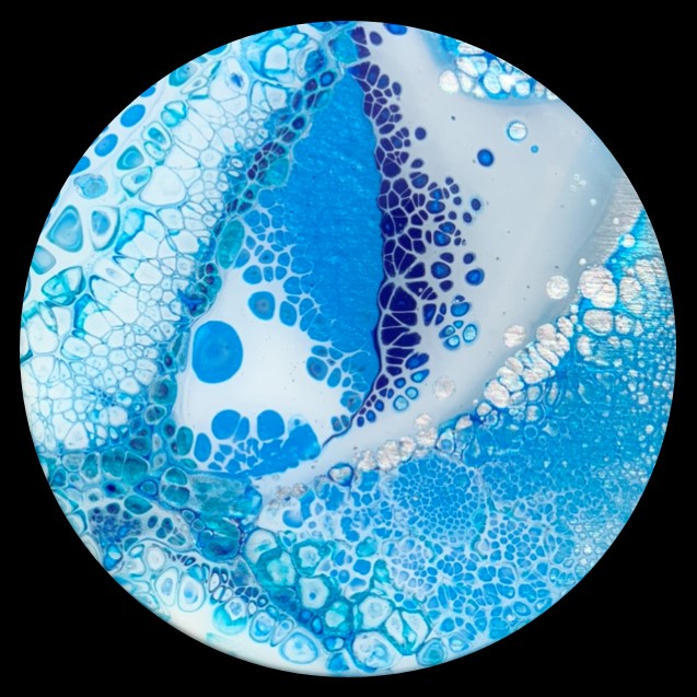 Bubble Bath 2 Fluid Art Coaster