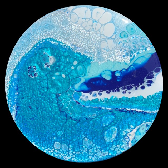 Bubble Bath 5 Fluid Art Coaster