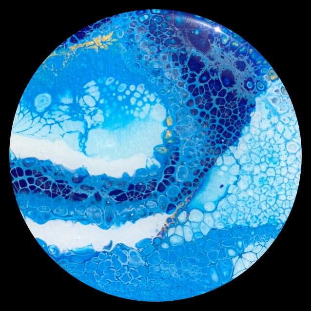 Bubble Bath 7 Fluid Art Coaster