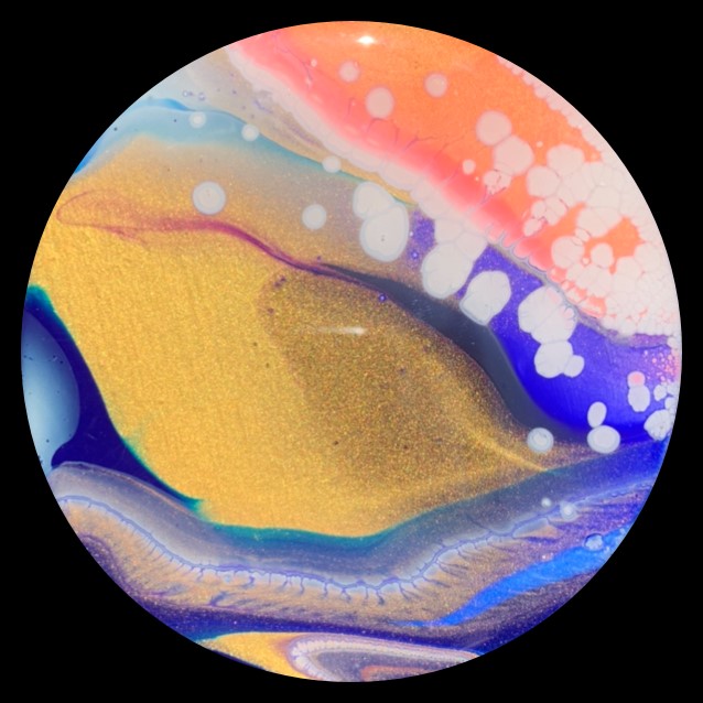 Candy Land 2 Fluid Art Coaster