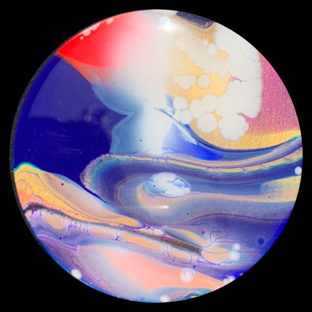 Candy Land 3 Fluid Art Coaster