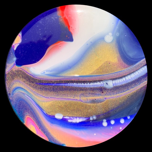 Candy Land 4 Fluid Art Coaster