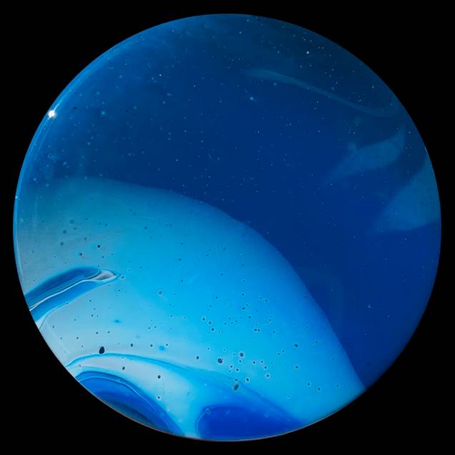 Baby Blues 3 Fluid Art Coaster