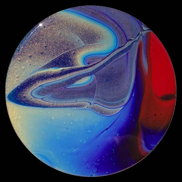 Feeling Festive 5 Fluid Art Coaster
