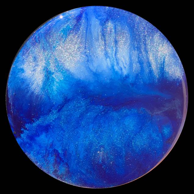 Ice Cave 6 Fluid Art Coaster