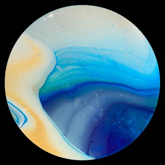 Into the Deep 2 Fluid Art Coaster