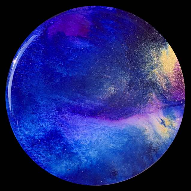 Thunderbolts and Lightning 7 Fluid Art Coaster