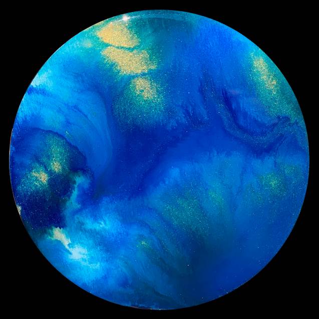 Up Above 3 Fluid Art Coaster