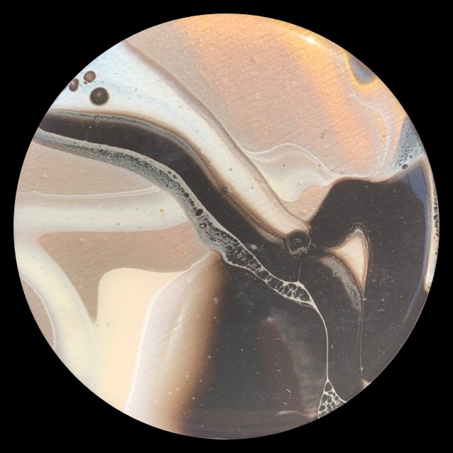 Cocoa Butter 1 Fluid Art Coaster