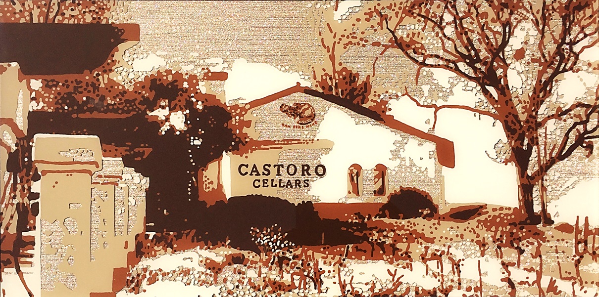 Dam Fine Wine Fluid Art Painting