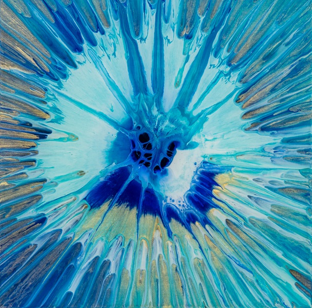 Flower Power Fluid Art Painting