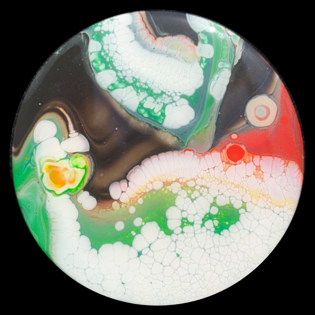 Geode City 4 Fluid Art Coaster