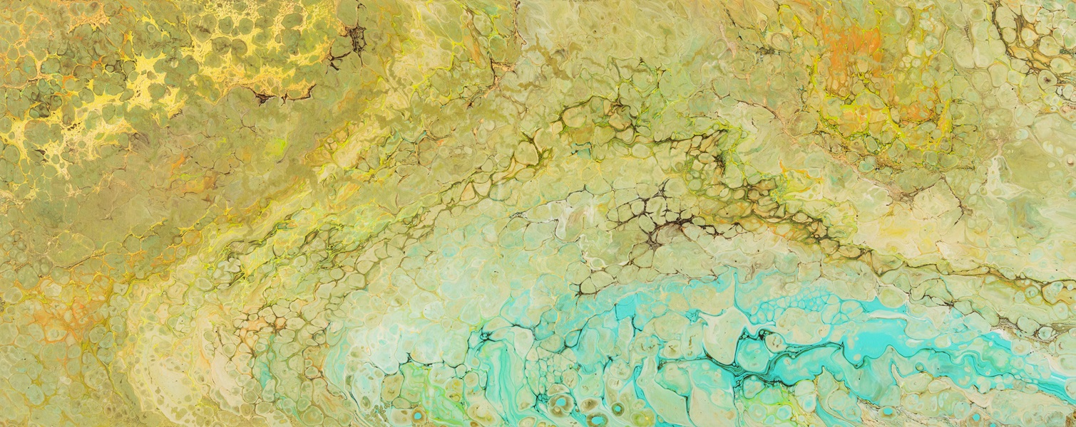 Healing Stones Fluid Art Painting