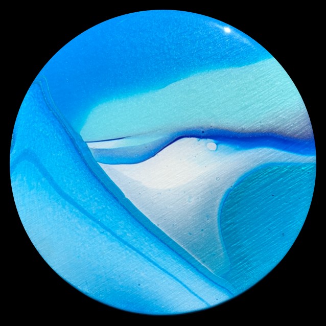 Lazy River 3 Fluid Art Coaster