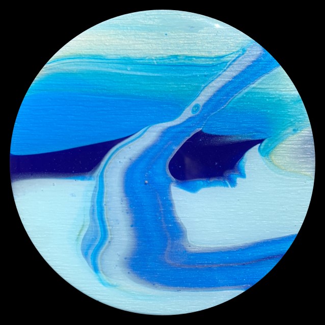 Lazy River 6 Fluid Art Coaster