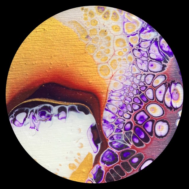 Liquid Gold 1 Fluid Art Coaster