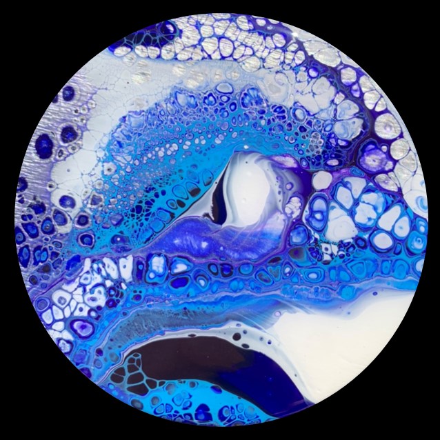 Moonlight 6 Fluid Art Coaster