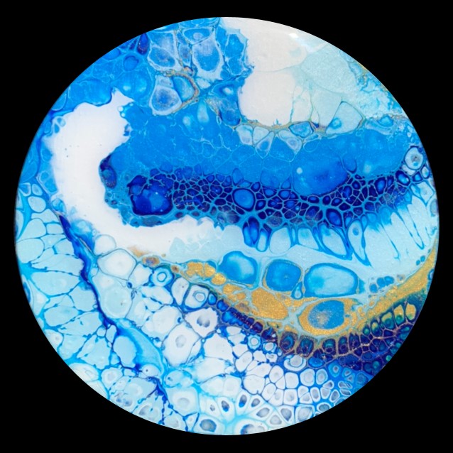 Ocean Floor 1 Fluid Art Coaster