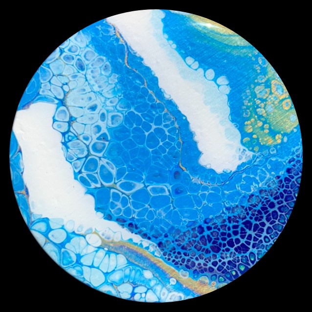 Ocean Floor 2 Fluid Art Coaster