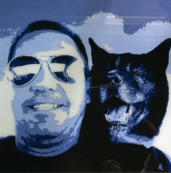 Rick and Raider Fluid Art Painting