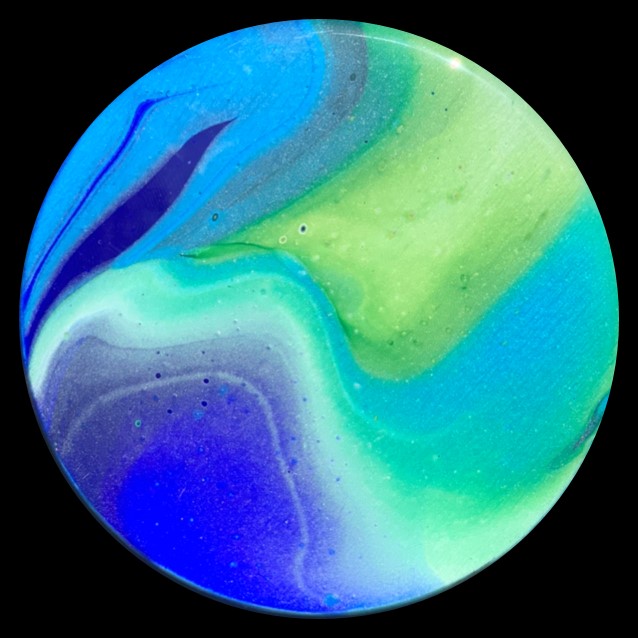 Serene Waters 1 Fluid Art Coaster