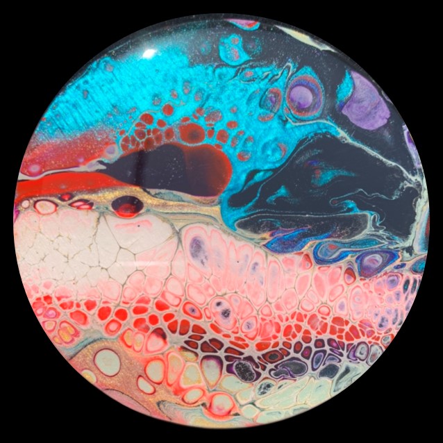 Underwater Dream 1 Fluid Art Coaster