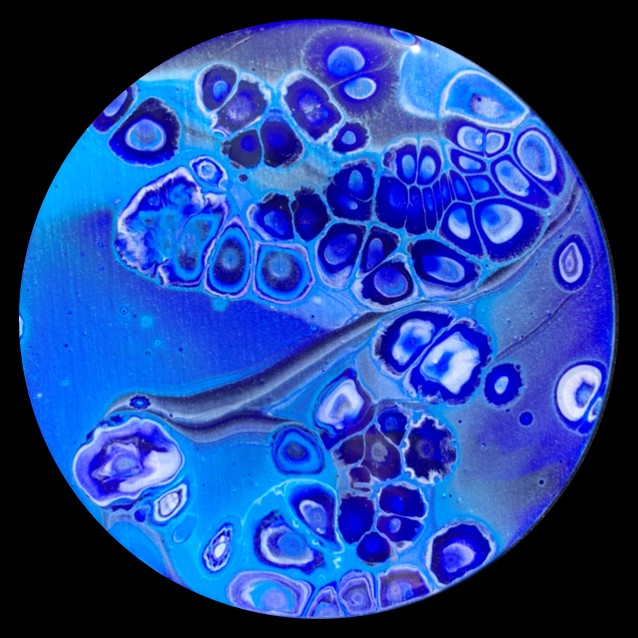 Up, Up, and Away 1 Fluid Art Coaster